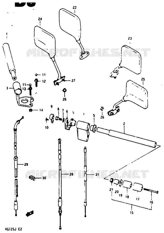 HANDLEBAR Suzuki MOTO 125 RG 1986  RG125CG(G/H/J)