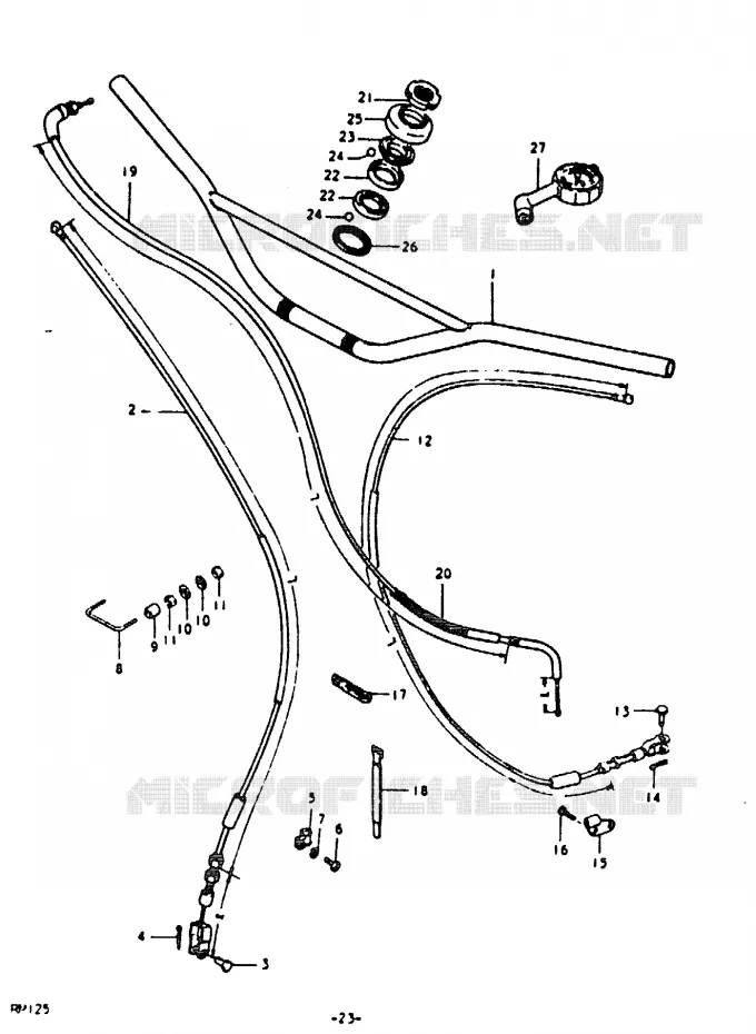HANDLEBAR Suzuki MOTO 125 RM 1979  RM125N