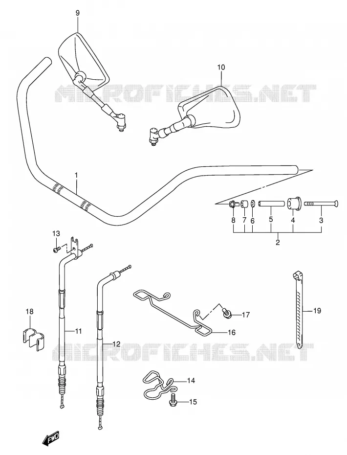 HANDLEBAR Suzuki MOTO 1500 INTRUDER 2009  VL1500K9(E2)
