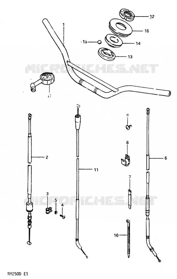 HANDLEBAR Suzuki MOTO 250 RM 1983  RM250D(Z/D)