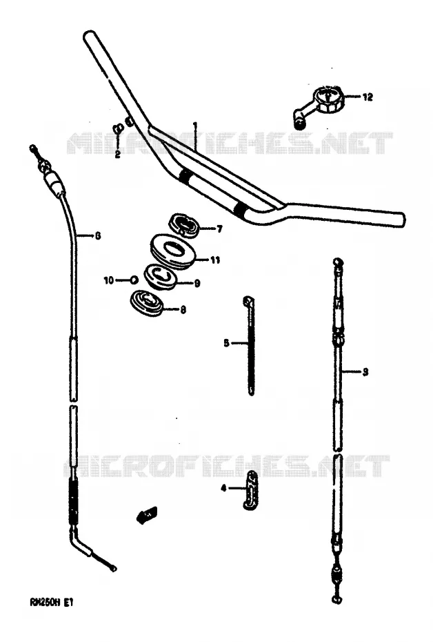 HANDLEBAR Suzuki MOTO 250 RM 1987  RM250H(G/H)