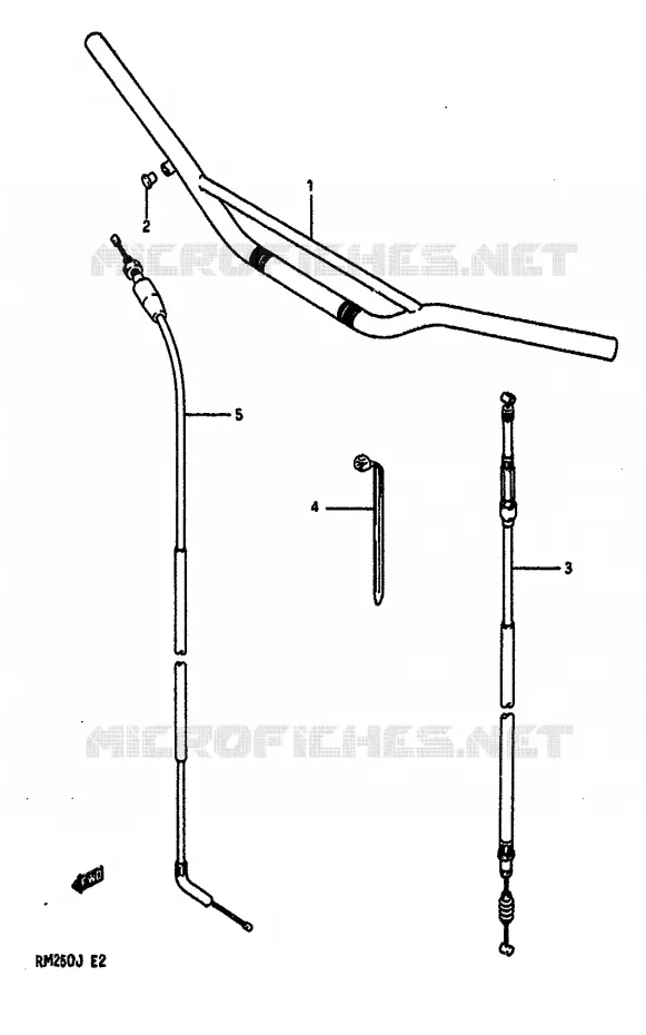 HANDLEBAR Suzuki MOTO 250 RM 1988  RM250J
