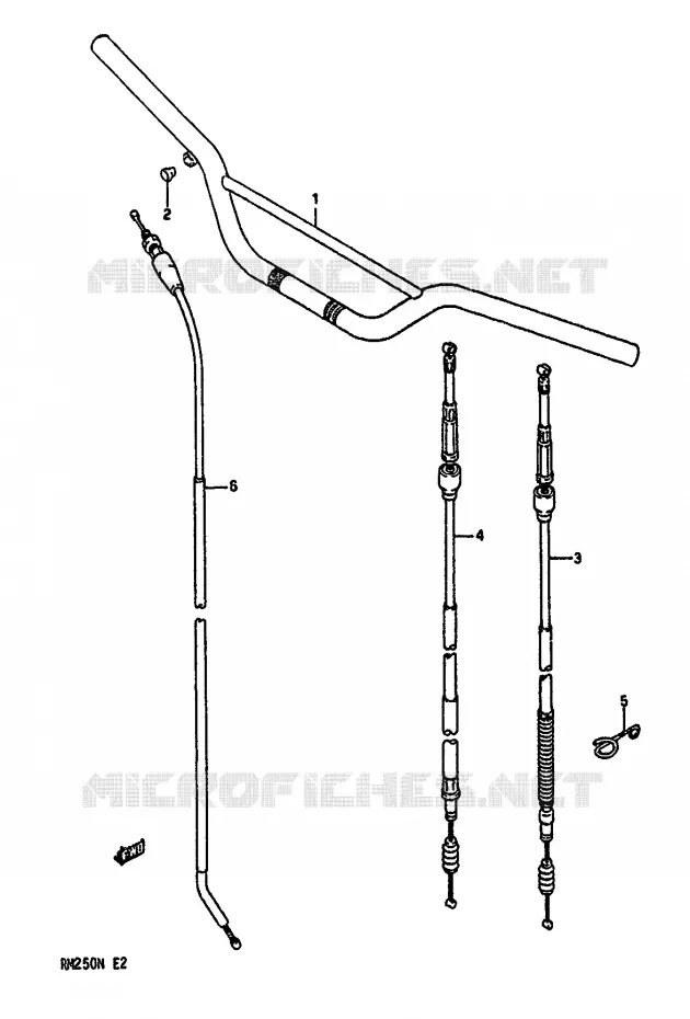 HANDLEBAR Suzuki MOTO 250 RM 1989  RM250K(K/L/M/N)