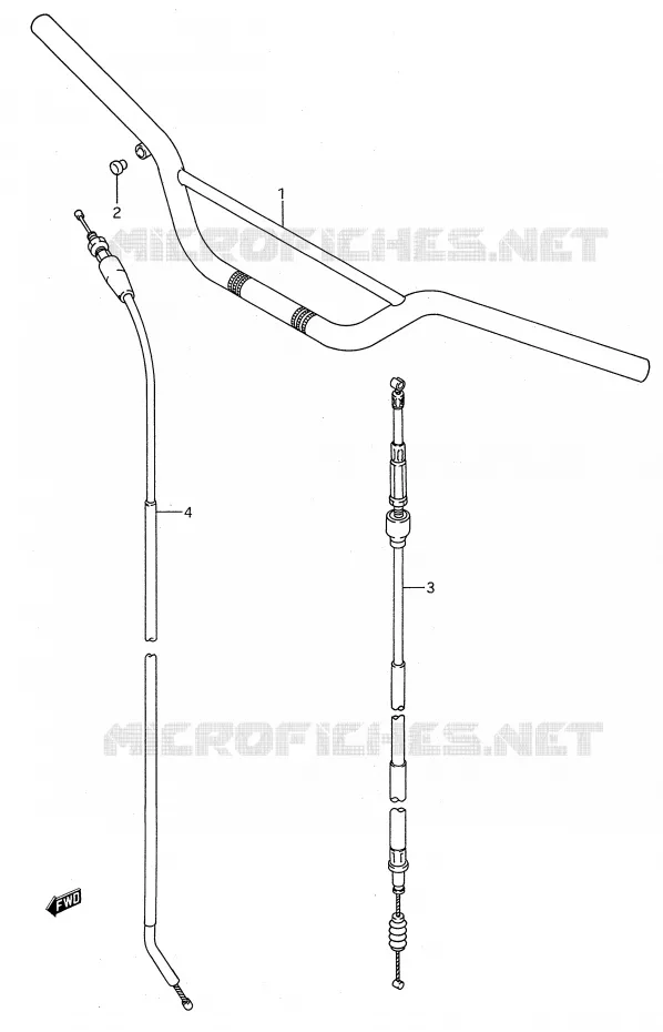HANDLEBAR Suzuki MOTO 250 RM 1995  RM250S(E28)