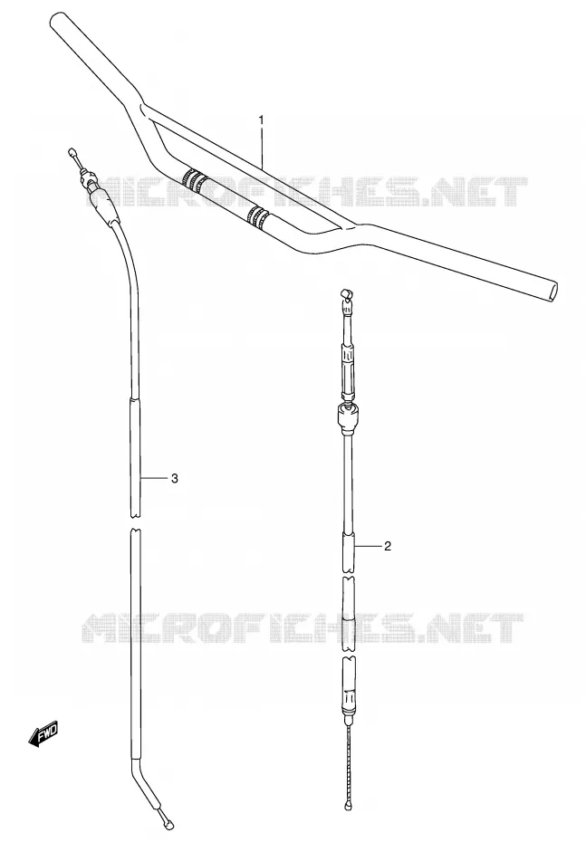 HANDLEBAR Suzuki MOTO 250 RM 2000  RM250Y(E3/E28)