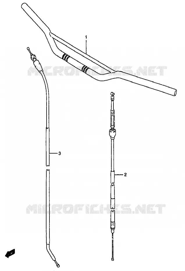 HANDLEBAR Suzuki MOTO 250 RM 2000  RM250Y(T/V/W/X/Y)