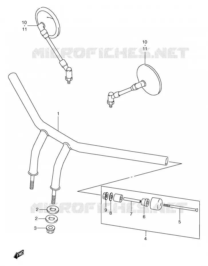 HANDLEBAR Suzuki MOTO 800 MARAUDER 2003  VZ800K3(E2)