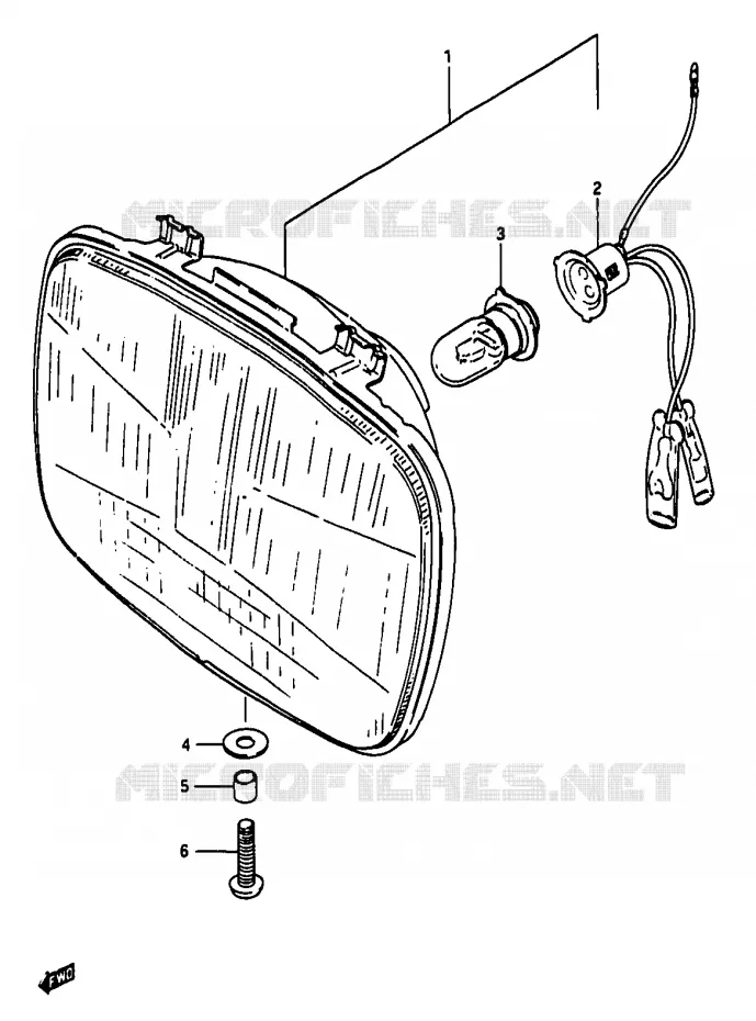 HEADLIGHT Suzuki MOTO 50 RG 1988  RG50J(D/E/F/1/G/J/K)