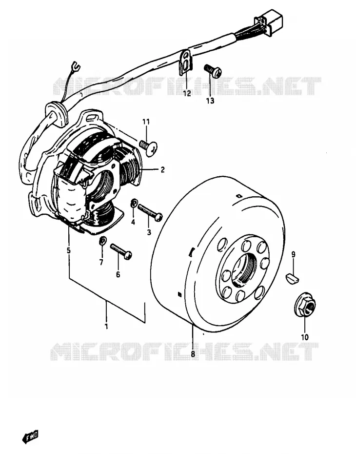 IGNITION (MODEL D/E/F/G/J) Suzuki MOTO 50 RG 1985  RG50F(D/E/F/1/G/J/K)