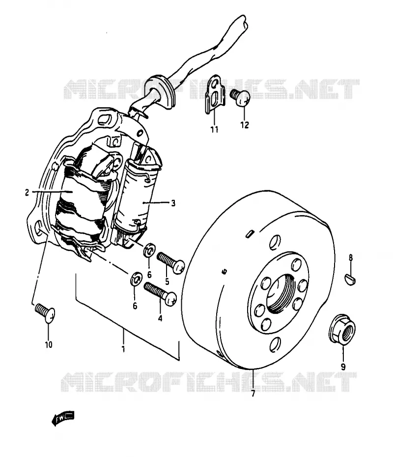 IGNITION (MODEL K) Suzuki MOTO 50 RG 1985  RG50F(D/E/F/1/G/J/K)