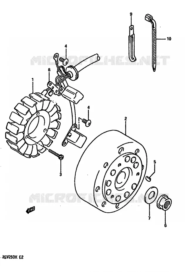 IGNITION Suzuki MOTO 250 RG 1989  RGV250K