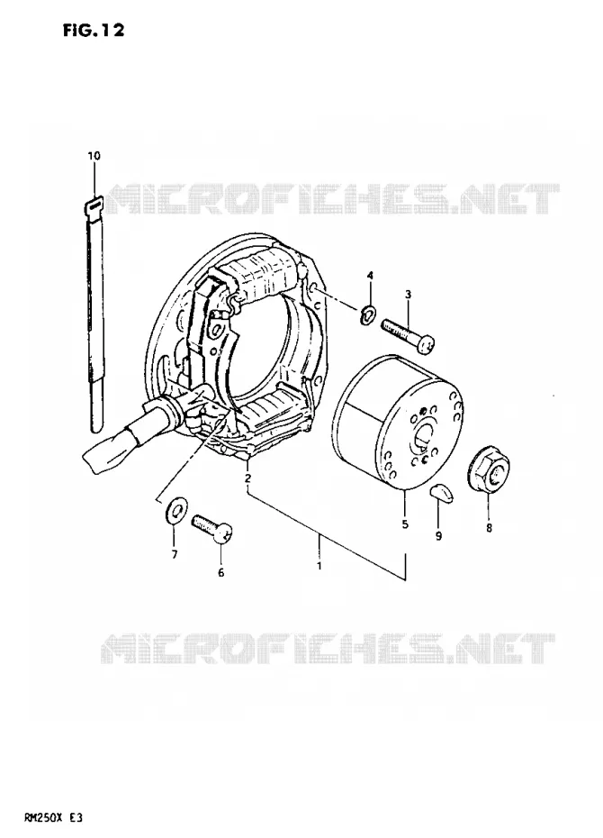 IGNITION Suzuki MOTO 250 RM 1981  RM250X