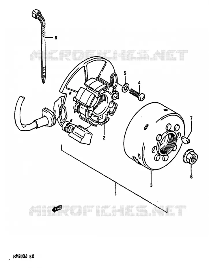 IGNITION Suzuki MOTO 250 RM 1988  RM250J