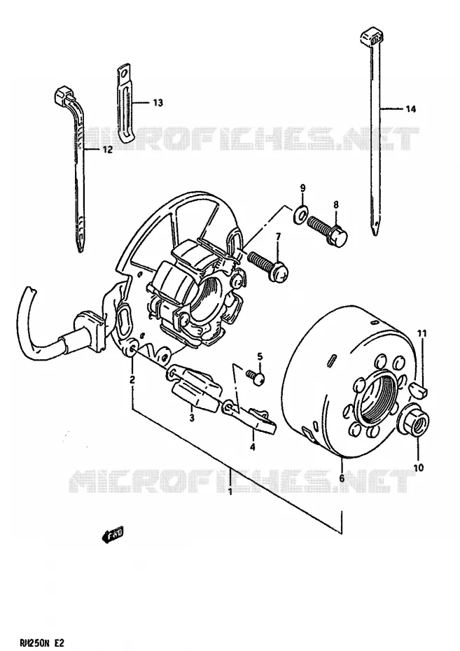 IGNITION Suzuki MOTO 250 RM 1990  RM250L(K/L/M/N)