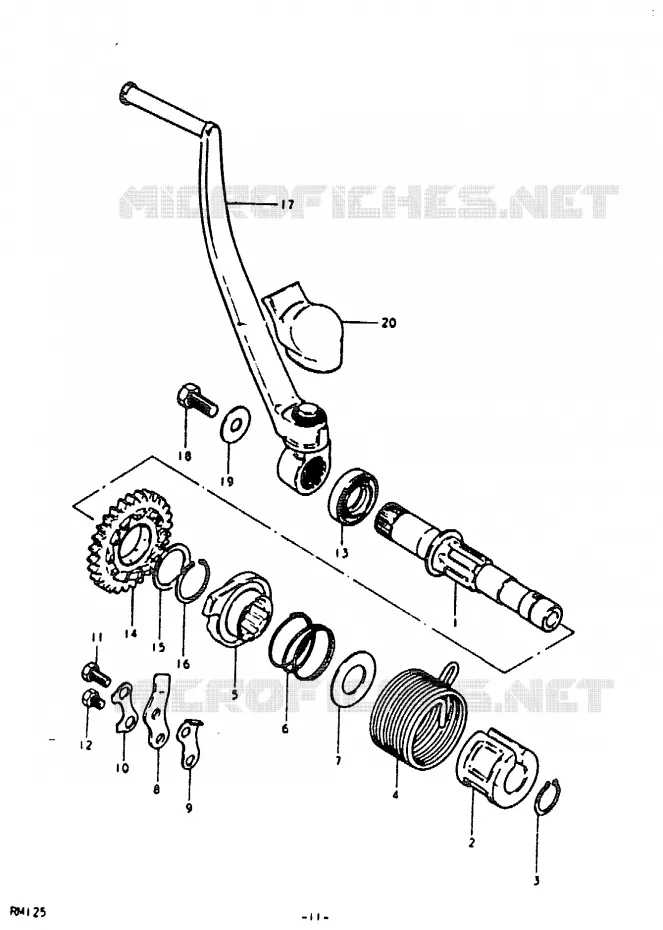 KICK STARTER Suzuki MOTO 125 RM 1979  RM125N
