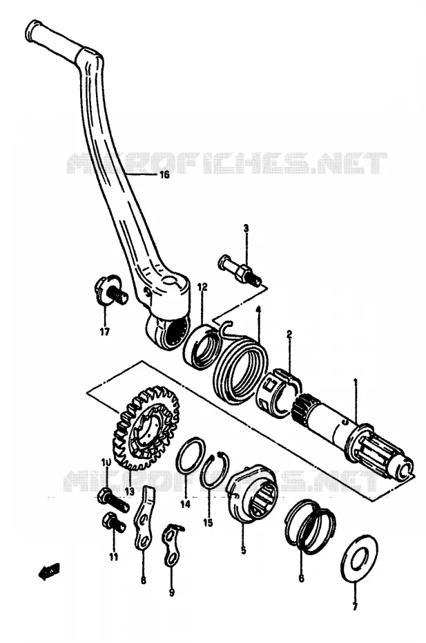 KICK STARTER Suzuki MOTO 125 RM 1984  RM125E(E/F)