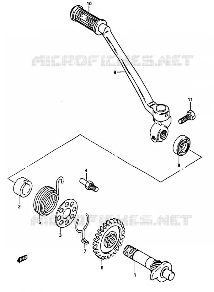 KICK STARTER Suzuki MOTO 50 RG 1985  RG50F(D/E/F/1/G/J/K)
