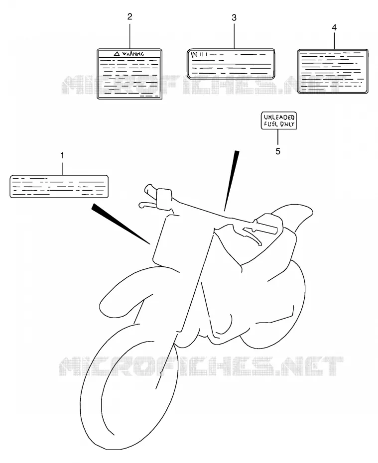 LABEL Suzuki MOTO 125 RM 1996  RM125T(E2)