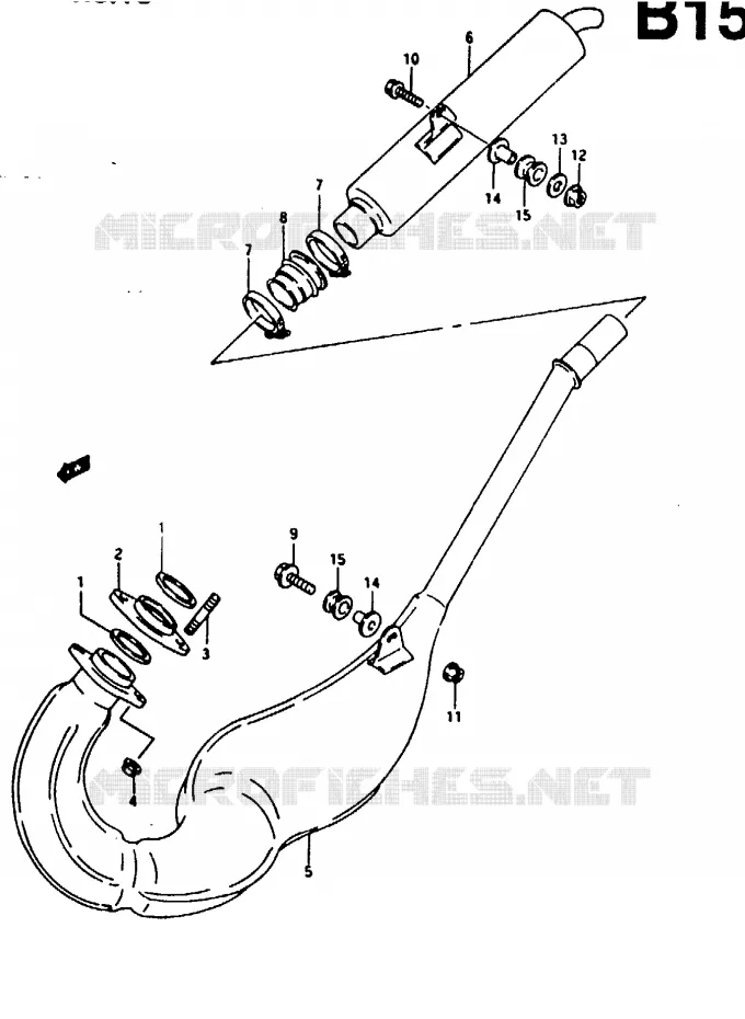 MUFFLER Suzuki MOTO 125 RG 1993  RG125FP(N/P/R)