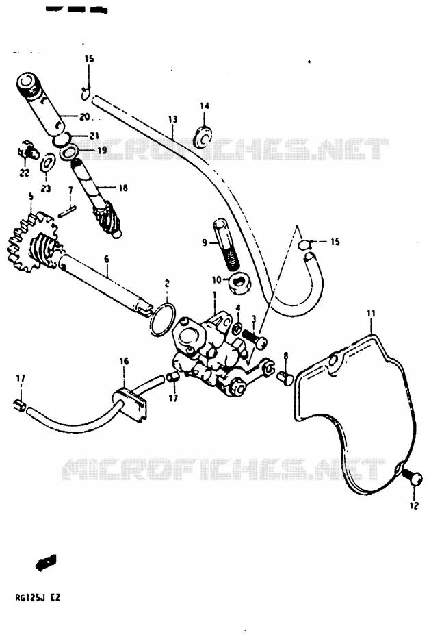 OIL PUMP Suzuki MOTO 125 RG 1987  RG125CH(G/H/J)