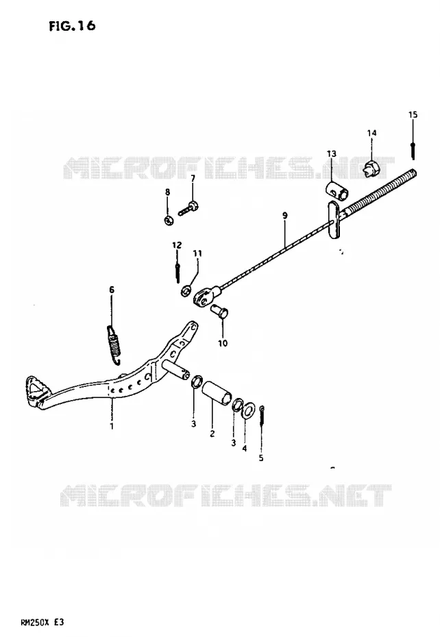 REAR BRAKE Suzuki MOTO 250 RM 1981  RM250X