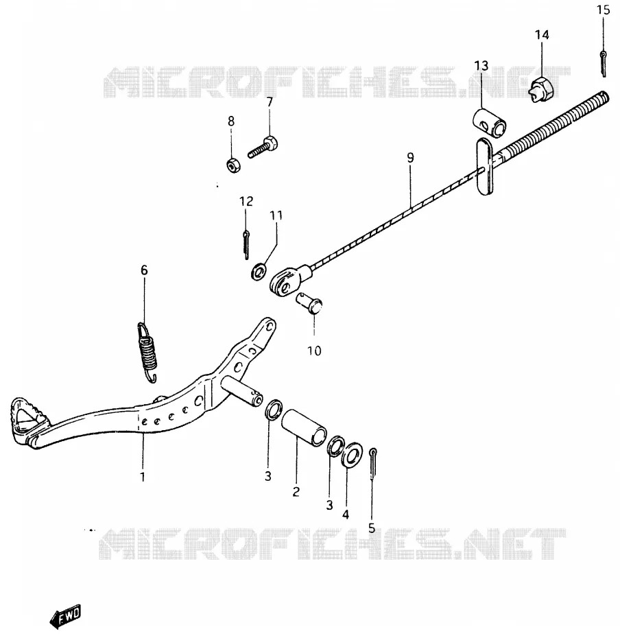 REAR BRAKE Suzuki MOTO 465 RM 1982  RM465Z(X/Z)
