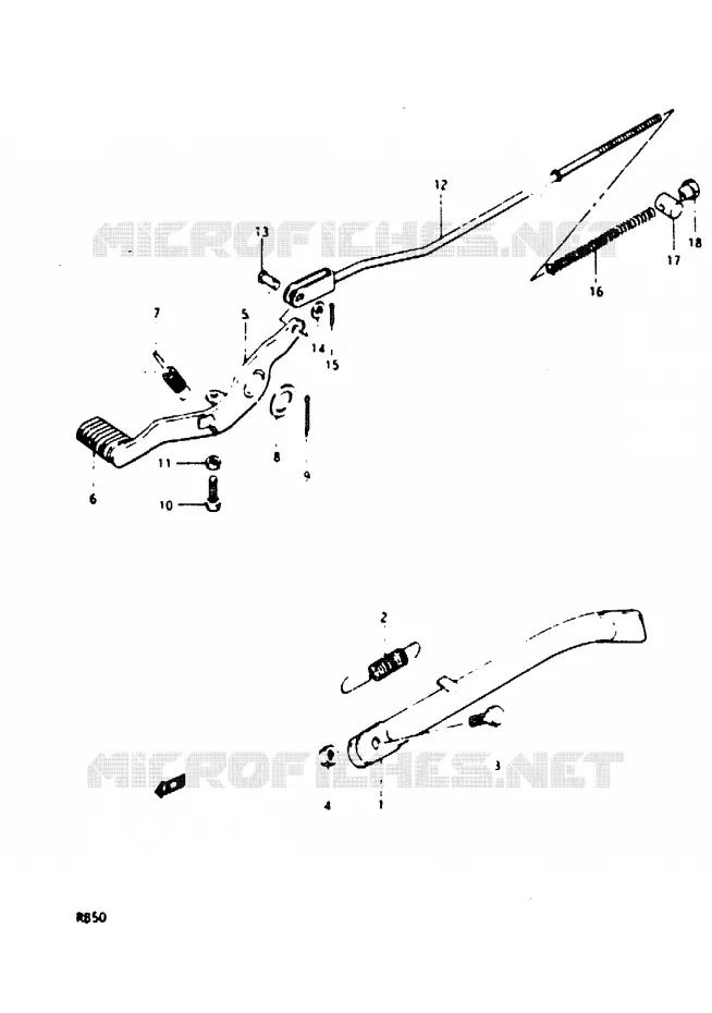 REAR BRAKE Suzuki MOTO 50 Autres-modeles 1987  RB50H