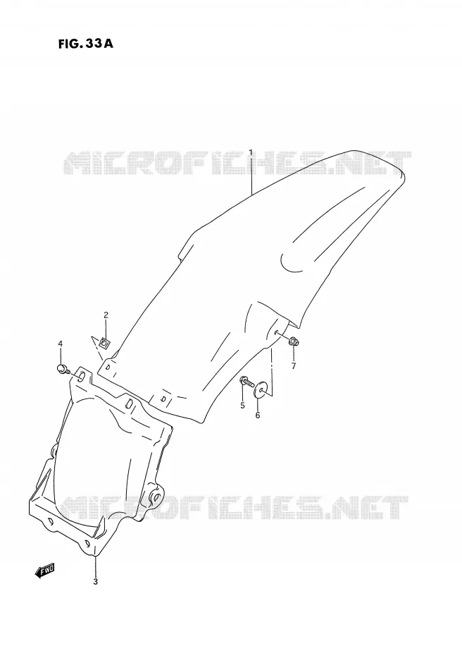 REAR FENDER (MODEL P/R/S) Suzuki MOTO 125 RM 1992  RM125N(E2)