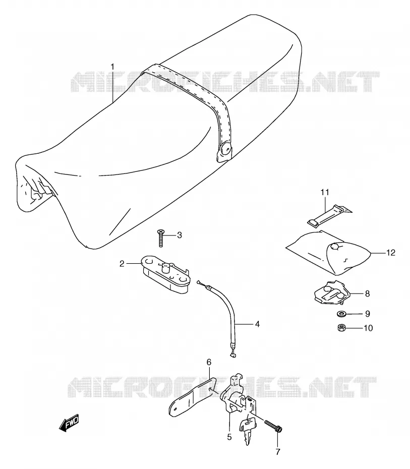 SEAT (MODEL M) Suzuki MOTO 80 RG 1988  RG80J(E4)
