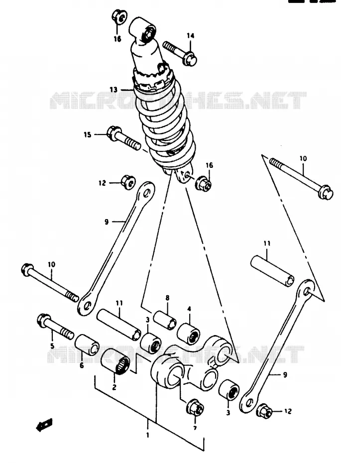 SHOCK ABSORBER LINKAGE Suzuki MOTO 125 RG 1994  RG125FUR(N/P/R)