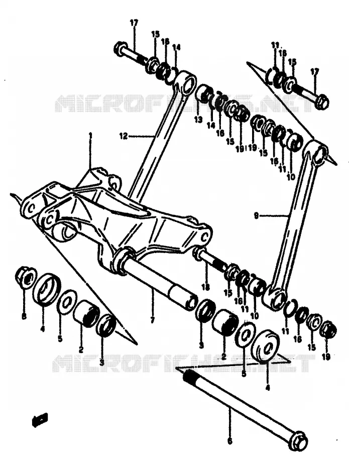 SHOCK ABSORBER LINKAGE Suzuki MOTO 125 RM 1984  RM125E(E/F)