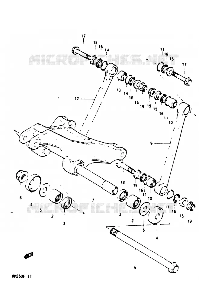 SHOCK ABSORBER LINKAGE Suzuki MOTO 250 RM 1984  RM250E(E/F)