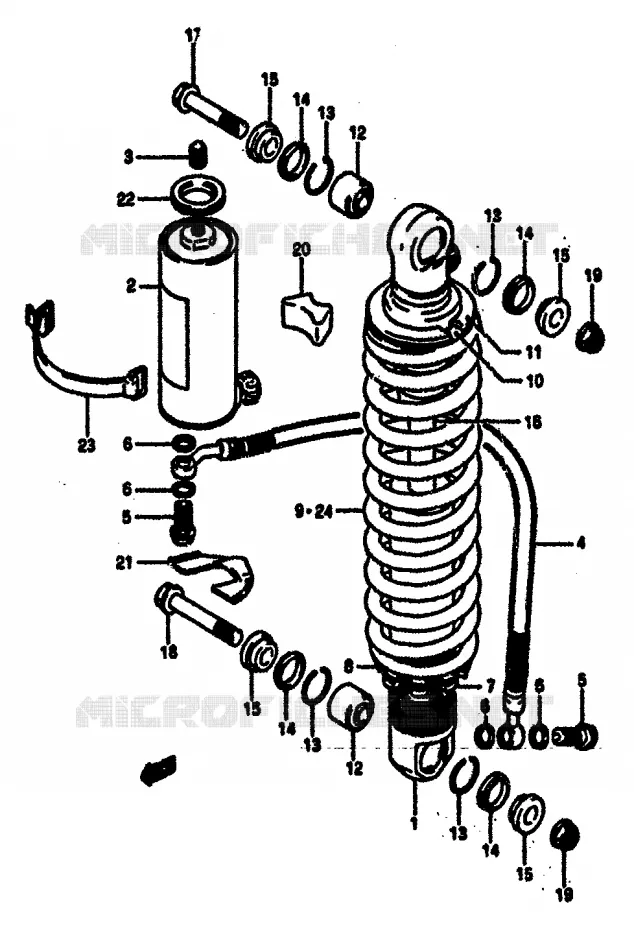 SHOCK ABSORBER (MODEL F) Suzuki MOTO 125 RM 1984  RM125E(E/F)