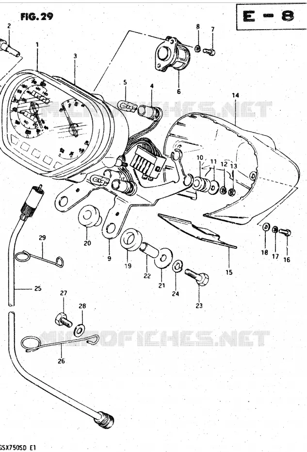 SPEEDOMETER Suzuki MOTO 750 GSX-S 1982  GSX750SZ(E1)