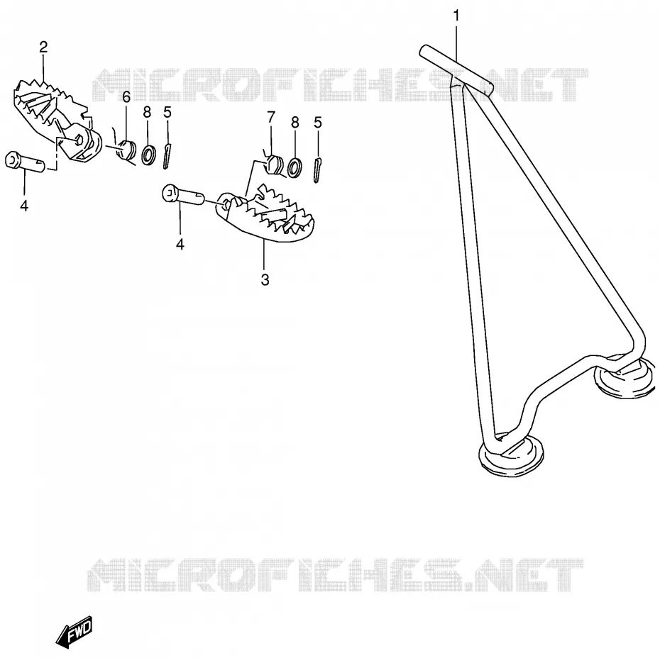 STAND - FOOTREST Suzuki MOTO 125 RM 1997  RM125V(E2)