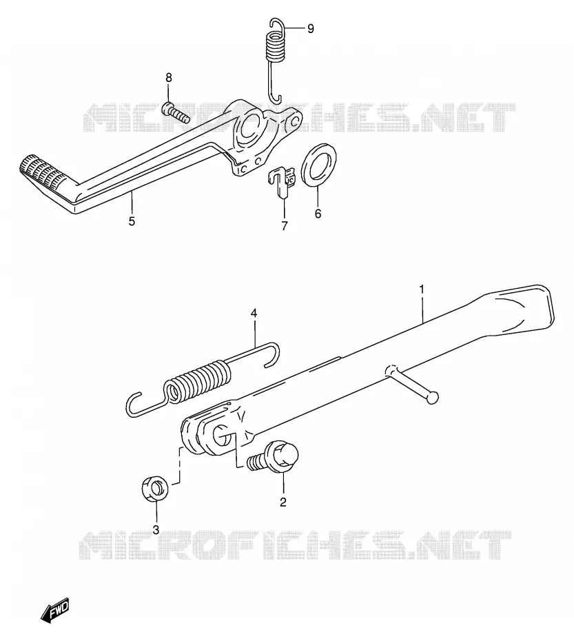 STAND - REAR BRAKE Suzuki MOTO 125 RG 1992  RG125FN(E18)