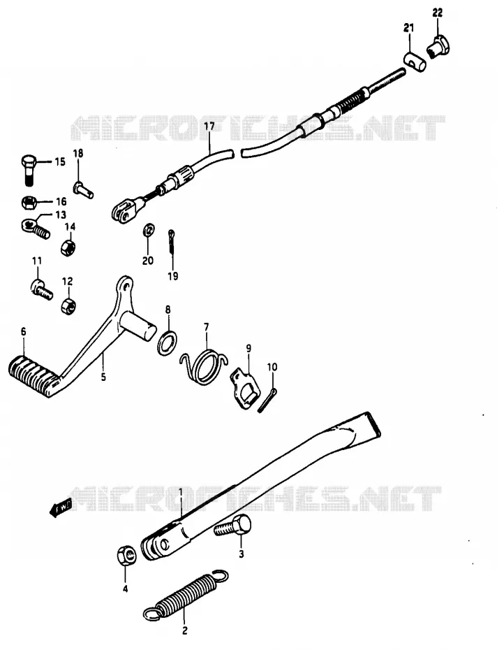 STAND Suzuki MOTO 50 RG 1989  RG50K(D/E/F/1/G/J/K)