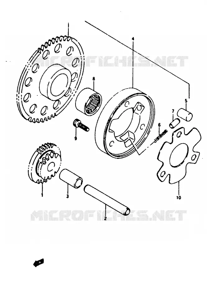 STARTER MOTOR CLUTCH Suzuki MOTO 125 RG 1994  RG125FR(N/P/R)