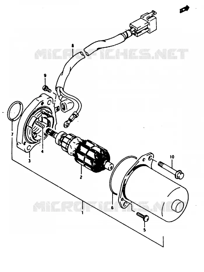 STARTER MOTOR Suzuki MOTO 125 RG 1992  RG125FN(N/P/R)