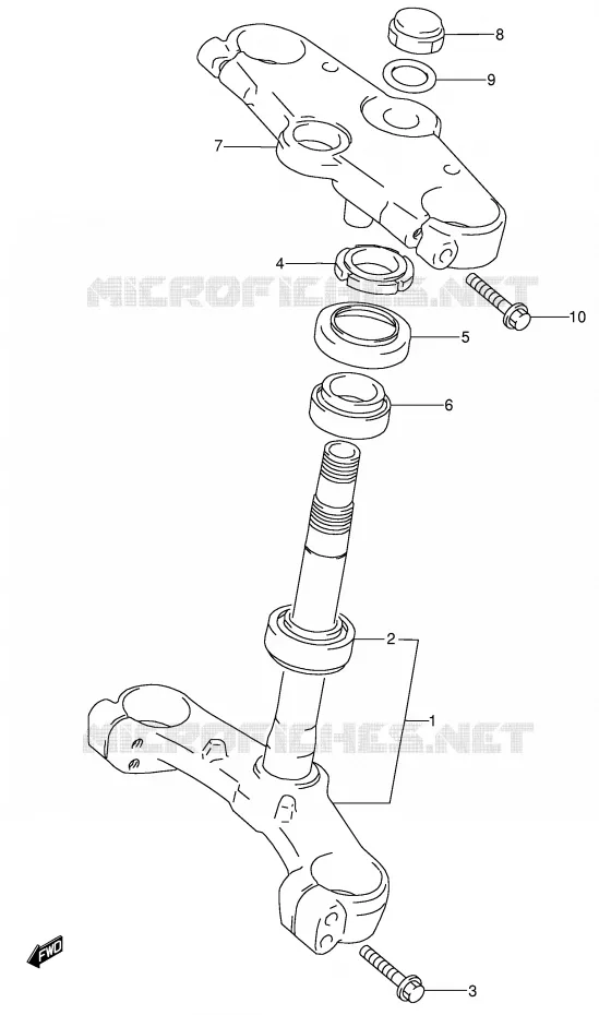 STEERING COLUMN Suzuki MOTO 600 RF 1996  RF600RT(E2)