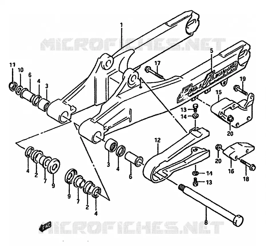 SWINGARM (MODEL J) Suzuki MOTO 125 RM 1986  RM125G(G/H/J)