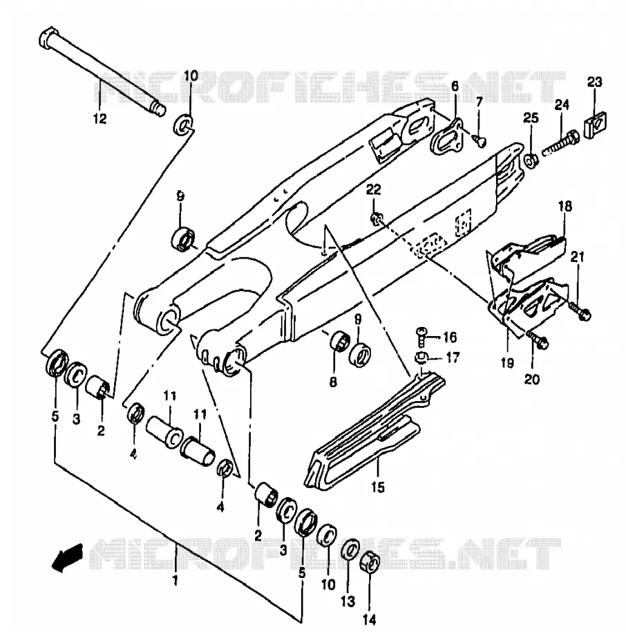 SWINGARM (MODEL Y) Suzuki MOTO 250 RM 2000  RM250Y(T/V/W/X/Y)