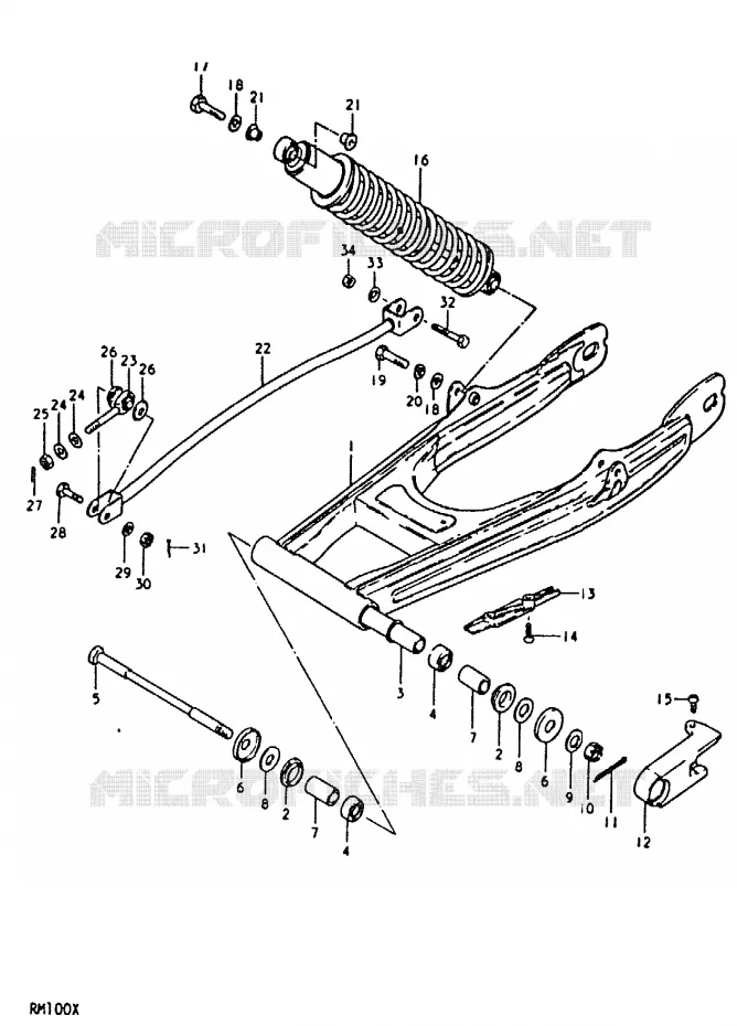 SWINGARM (RM100N) Suzuki MOTO 100 RM 1996  RM100T(N/T/X)