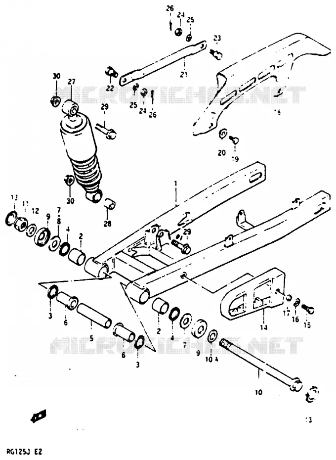SWINGARM Suzuki MOTO 125 RG 1988  RG125BJ(G/H/J)