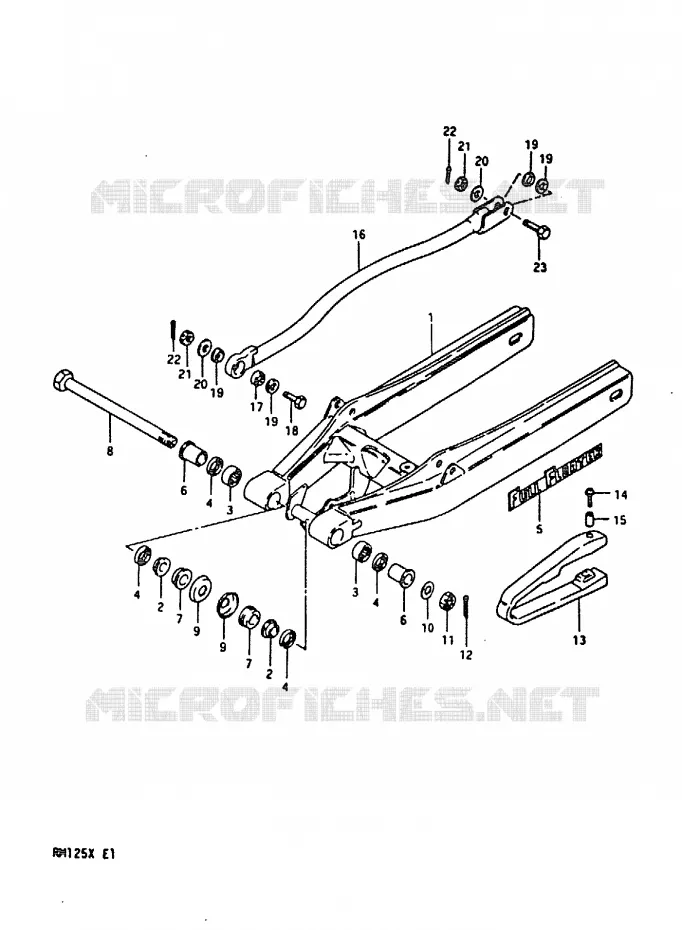 SWINGARM Suzuki MOTO 125 RM 1981  RM125X