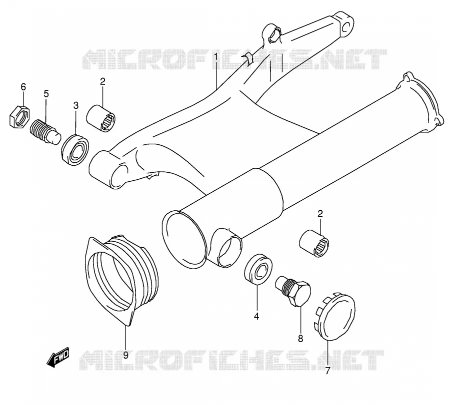SWINGARM Suzuki MOTO 1500 INTRUDER 2008  VL1500K8(E2)