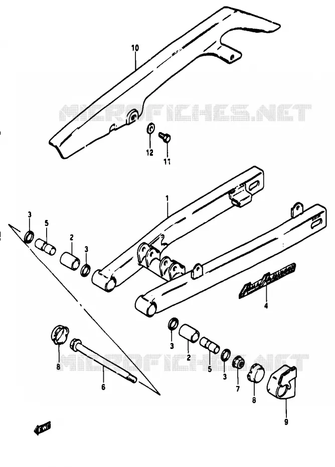 SWINGARM Suzuki MOTO 50 RG 1984  RG50WE(D/E/F/1/G/J/K)