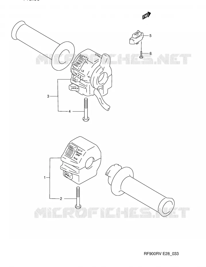 SWITCHES Suzuki MOTO 900 RF 1997  RF900RV(E28)