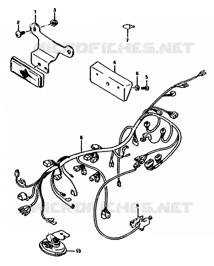 WIRING HARNESS (E2,E21,E22,E24) Suzuki MOTO 250 RG 1990  RGV250L