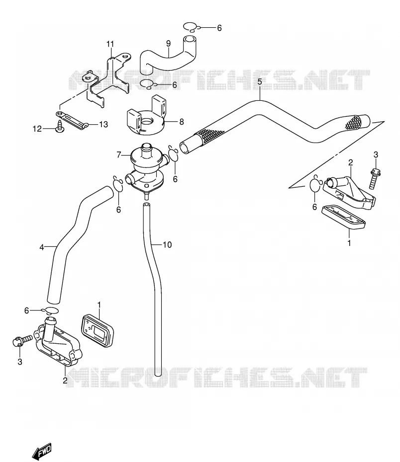 ANTI POLLUTION SYSTEM Suzuki MOTO 1000 V-STROM 2004  DL1000K4(E2)